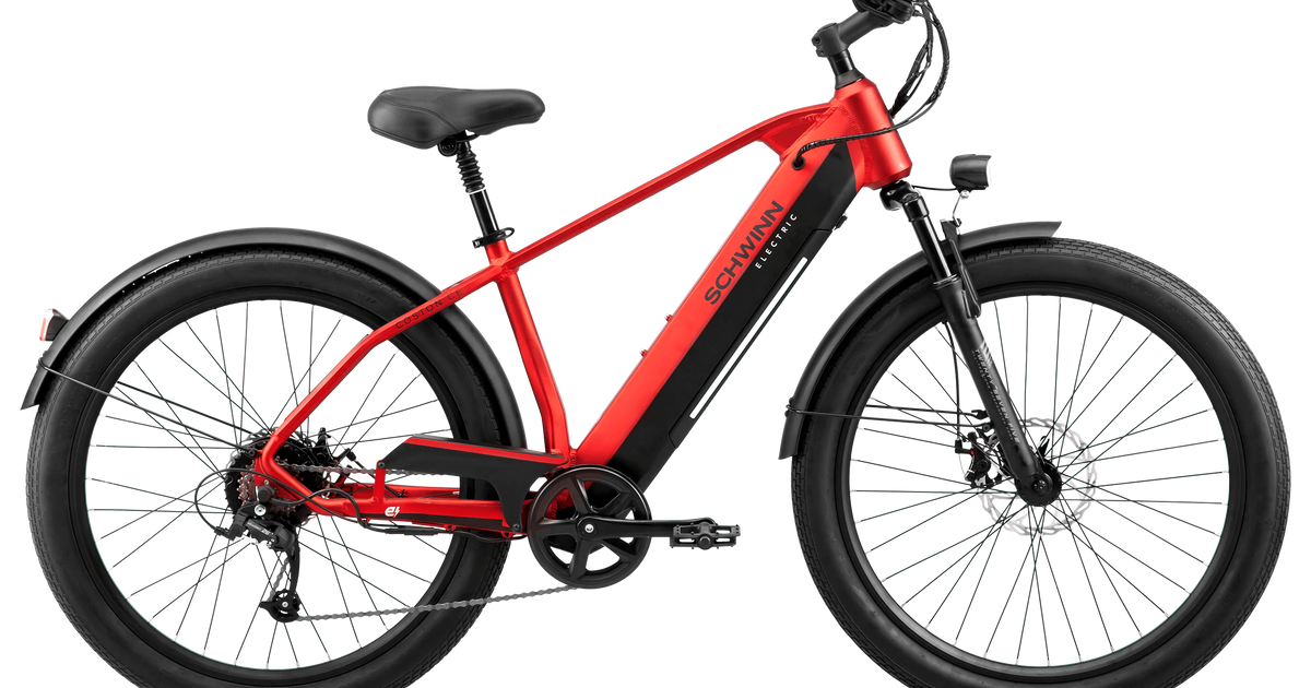 Schwinn meridian trike gloss deals red electric bike bicycle s7518az