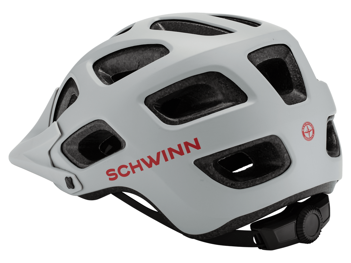 schwinn adult bicycle helmet Excursion Bike Helmet, Ages 14+, Grey & Teal Protect your noggin with the Outlook Schwinn Traveler Bike Helmet for