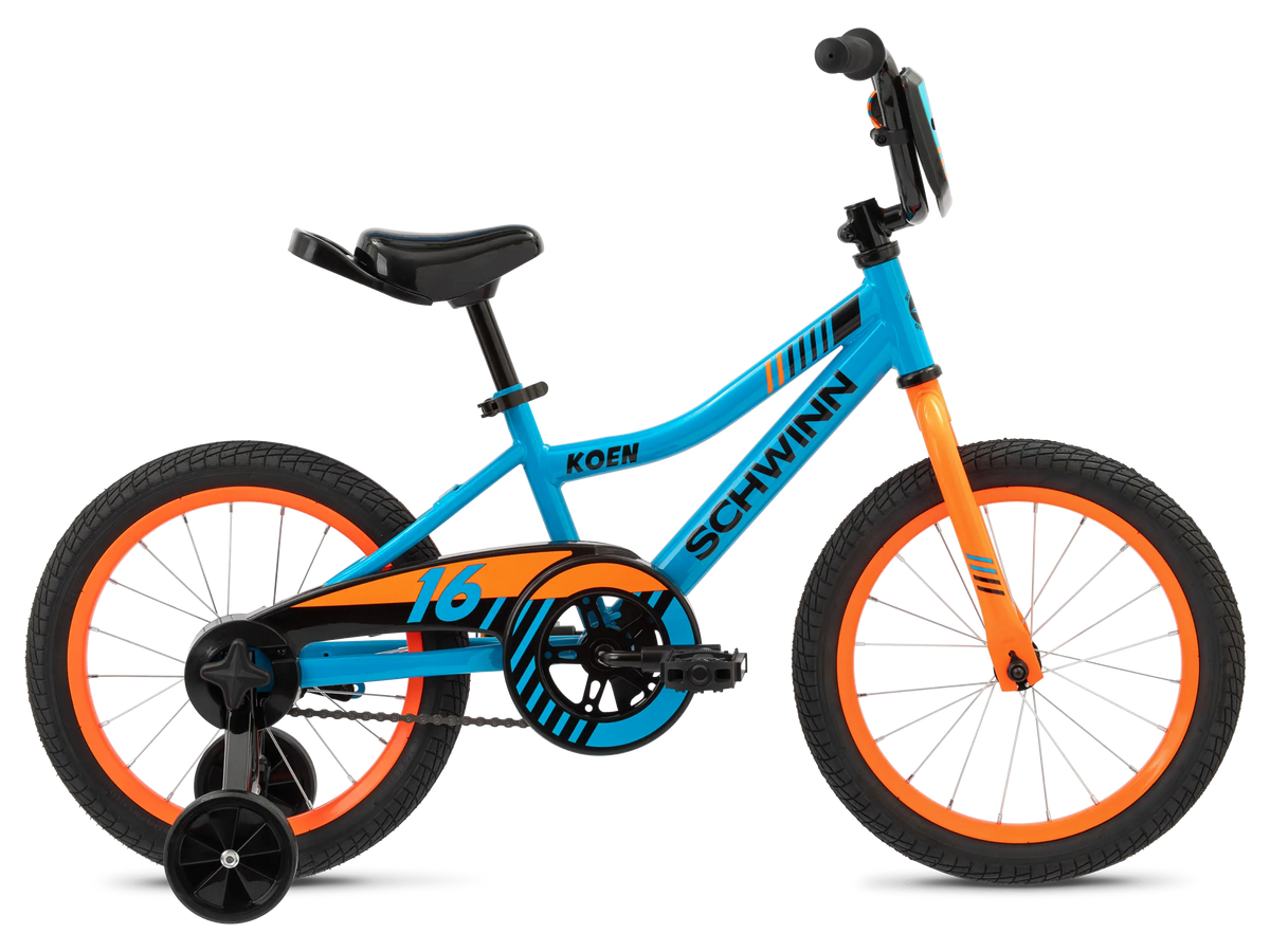 schwinn 16 bicycle Elise 16" Bike with Training Wheels Teach your child to ride on a bike theyll love with the Schwinn Bloom Schwinn Firehawk Boys - Blue,