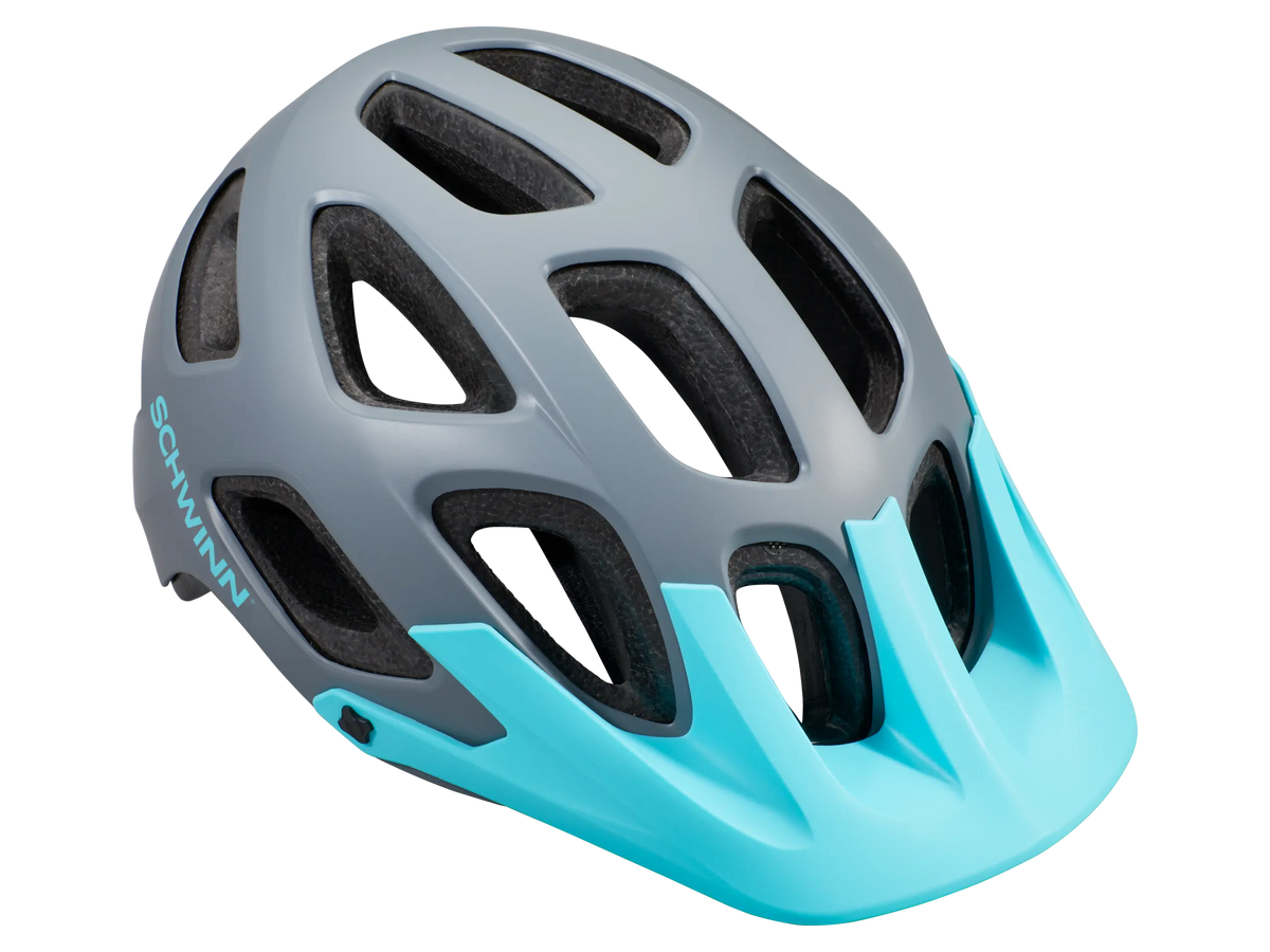 Schwinn Excursion Adult Bike Helmet, Ages 14+, Grey & Teal