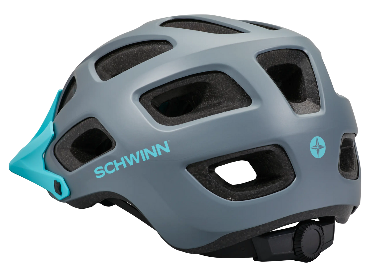 Schwinn Excursion Adult Bike Helmet, Ages 14+, Grey & Teal