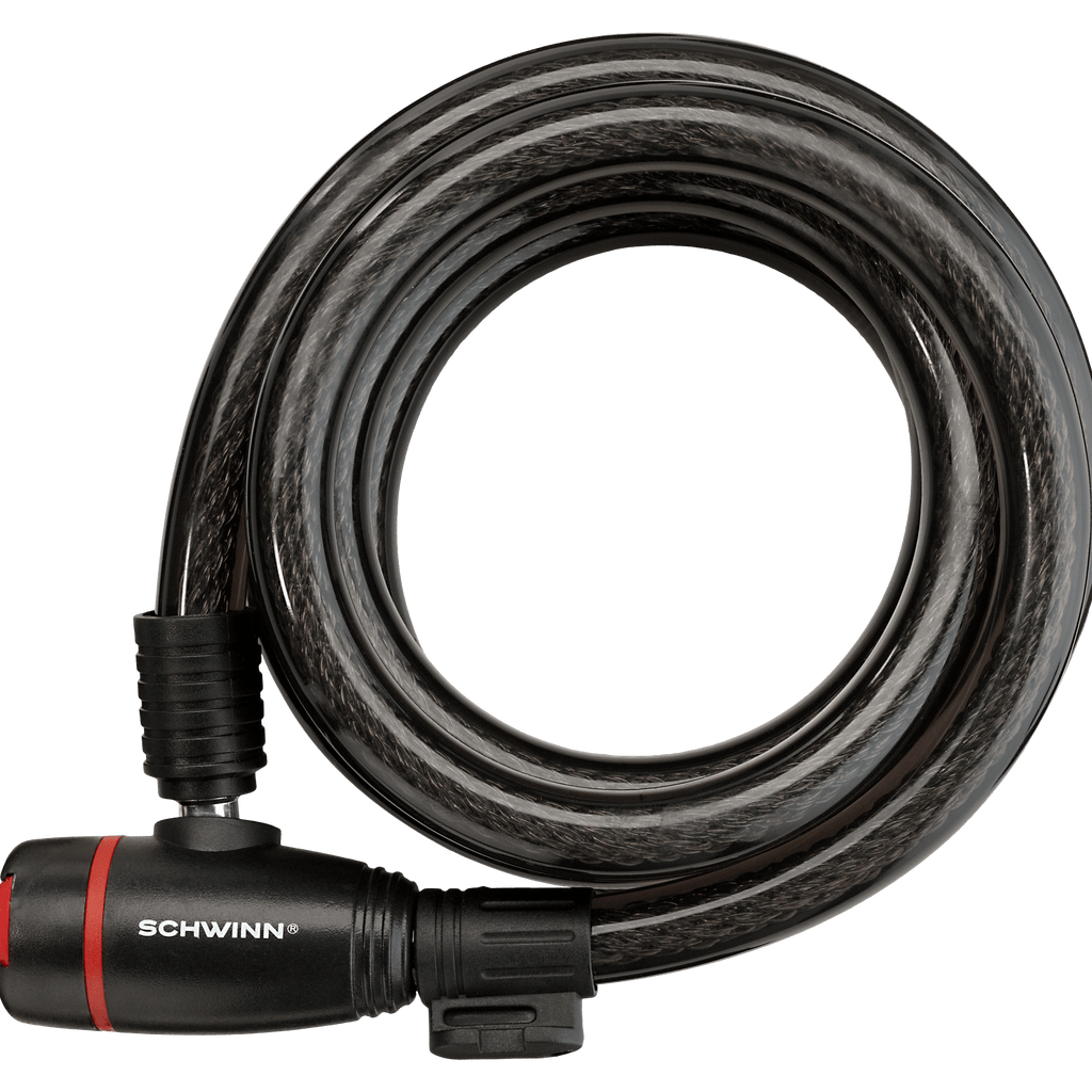 6 ft x 15 mm Key Cable Lock with Light Black One Size
