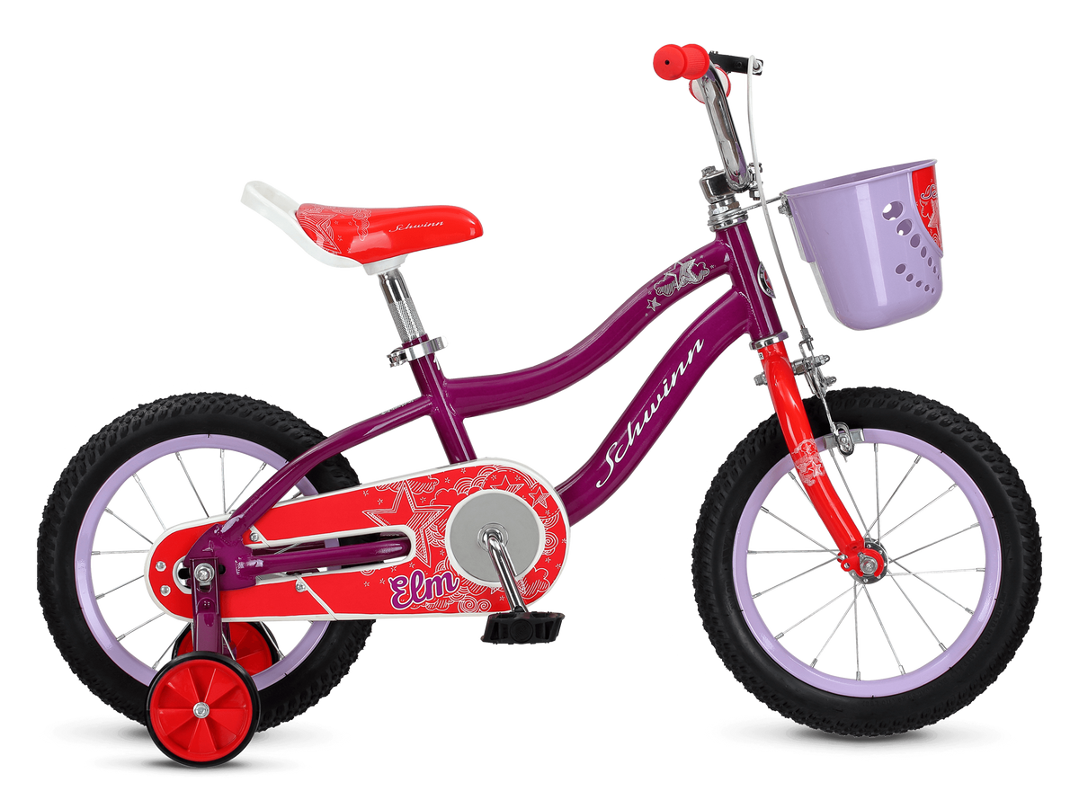 Elm Kid s Bike for 3 4 Year Olds in Purple 14 Wheels Schwinn