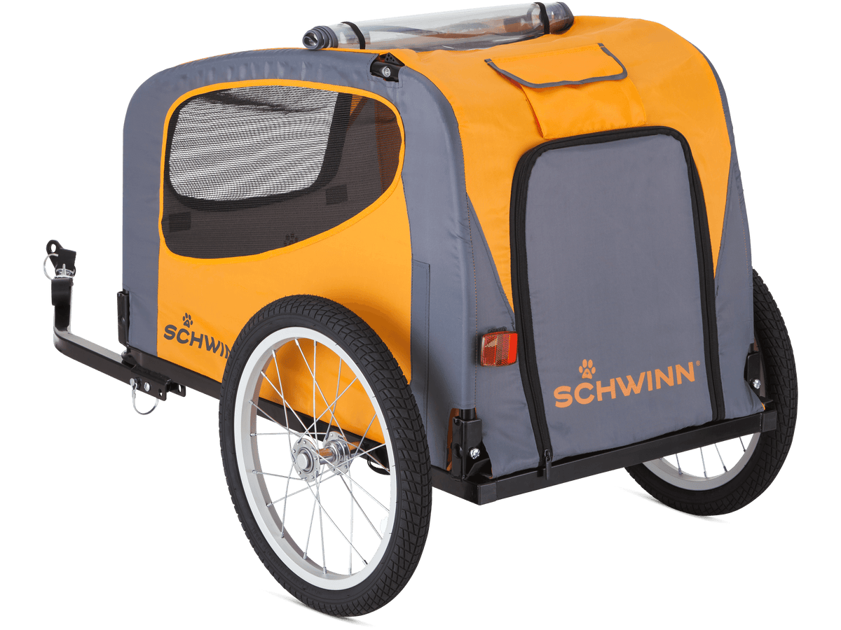 schwinn trailblazer single bicycle trailer Echo Child Bike Trailer, Max of 2 Children with Total Weight of 80 lbs., Canopy, 20-Inch Air-Filled Tires, Yellow/Grey : Child Carrier Bike Trailers : Sports & Outdoors The Shuttle trailer easily attaches to most bikes with the included universal trailer coupler Bike Trailers | Schwinn Cargo