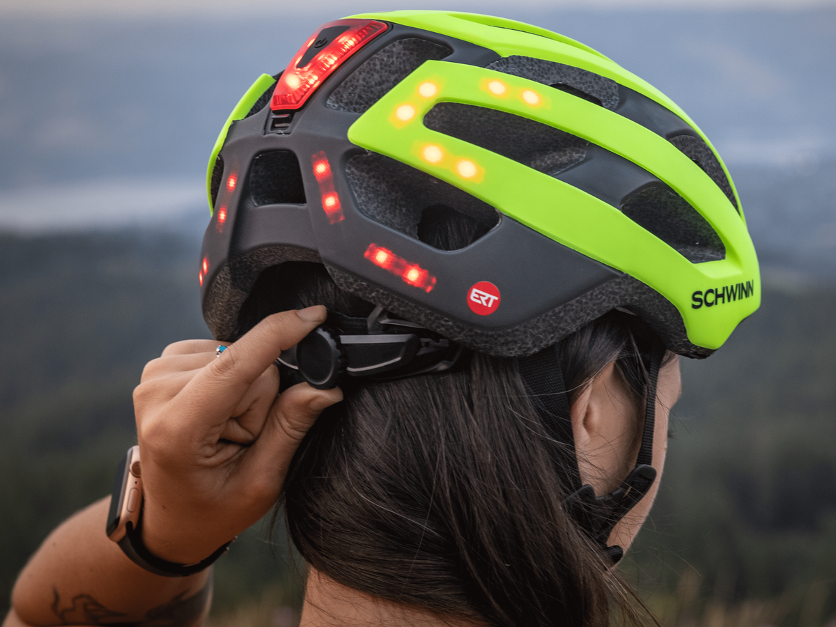 Schwinn bike helmet with top light