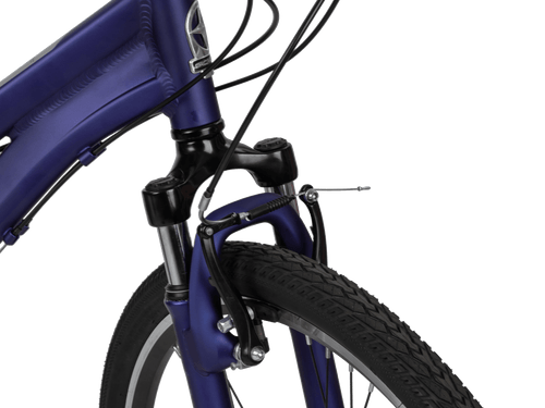Schwinn network 1.5 700c matte blue hybrid bike bicycle s8218az top
