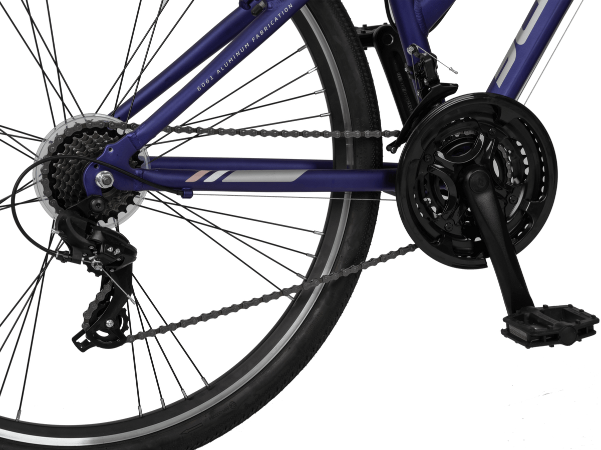 Network 1.5 Step Thru Women s Hybrid Bike in Navy Schwinn