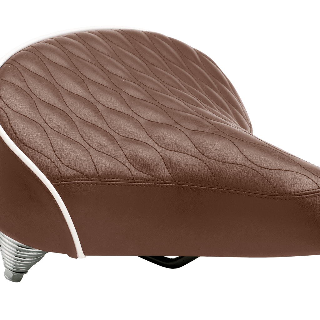 Quilted Spring Bike Seat Brown One Size