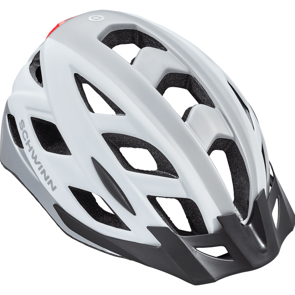 Schwinn Beam LED Lighted Bike Helmet with Reflective Design for Adults, Featuring 360 Degree Comfort System with Dial-Fit Adjustment